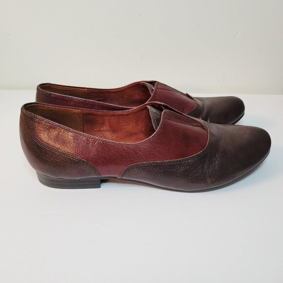 Naturalizer N5 COMFORT Sienna/Brown Lecture Two Tone Leather Sz 8M Slip on Shoe - Picture 2 of 9